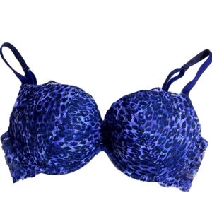 La Senza Lace Bra 34D Purple Leopard